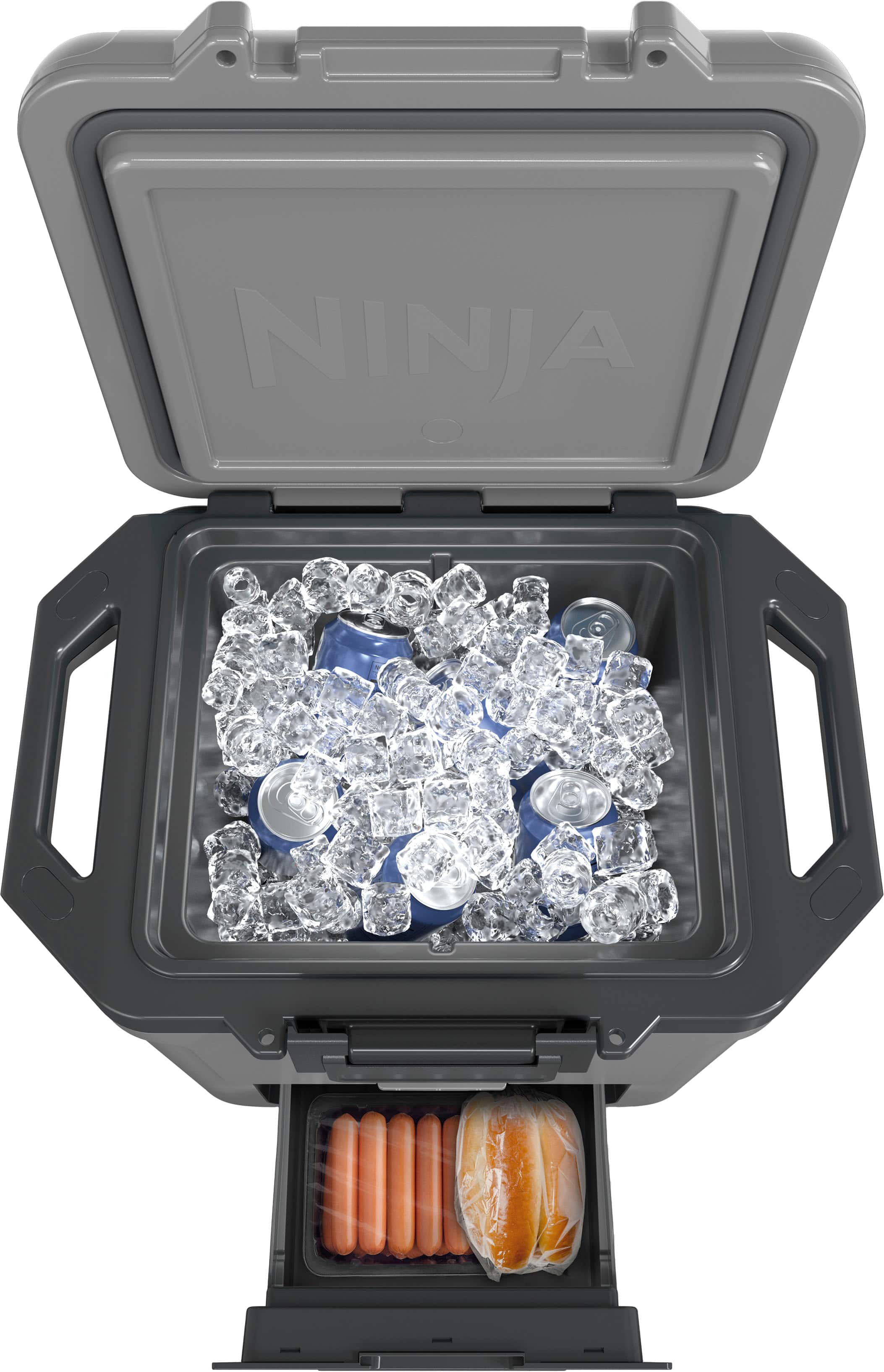 Alt View 17. Ninja - FrostVault 30qt Hard Cooler with Dry Zone - Slate Gray.