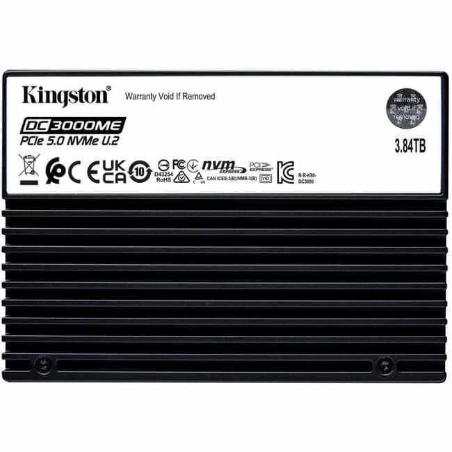 Kingston - DC3000ME 3.84 TB Solid State Drive - 2.5" Internal - U.2 (PCI Express NVMe 5.0 x4) - Server, Data Center Device
