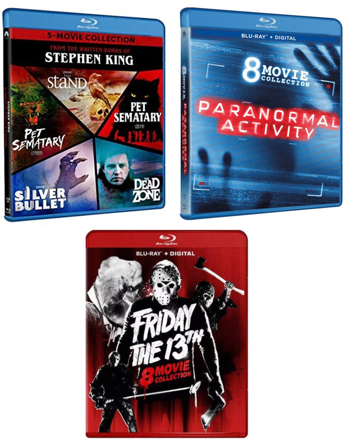 Spooky Scary 21 Movie Collection Paranormal Activity: 8-Movie Collection | Friday the 13th: 8-Movie - BLU-RAY