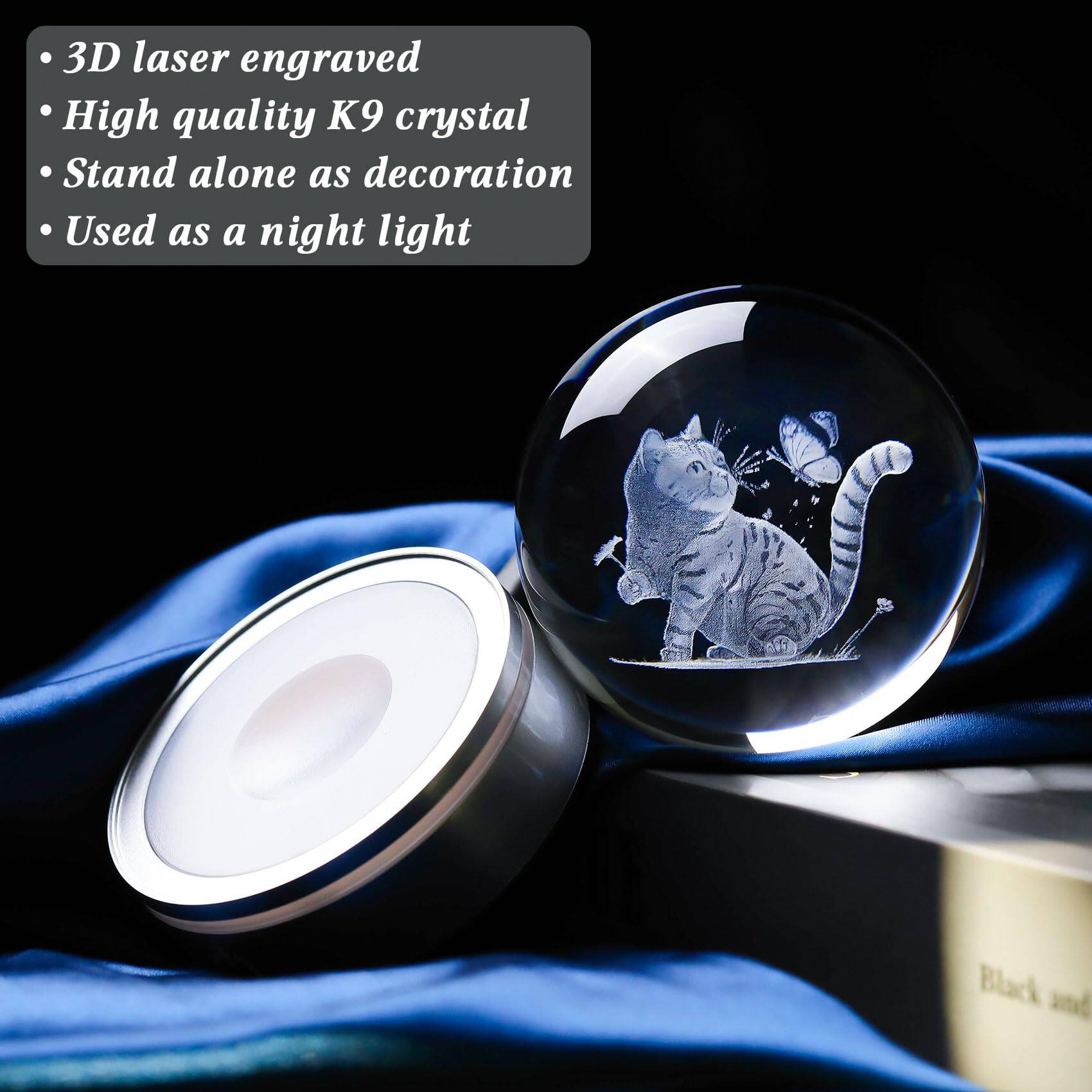 - 3D laser engraved
- High quality K9 crystal
- Stand alone as decoration
- Used as a night light