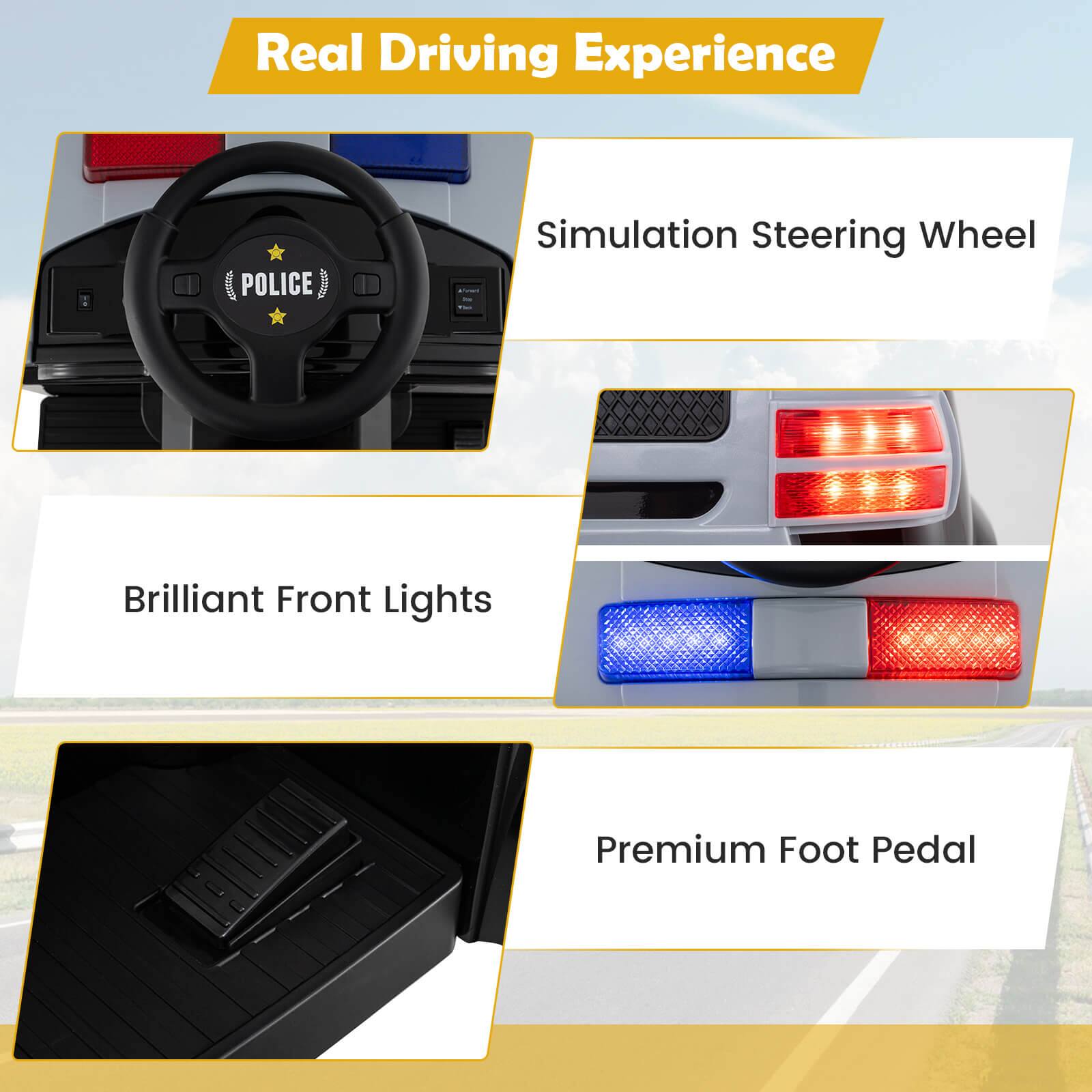 Real Driving Experience

- Simulation Steering Wheel
- Brilliant Front Lights
- Premium Foot Pedal