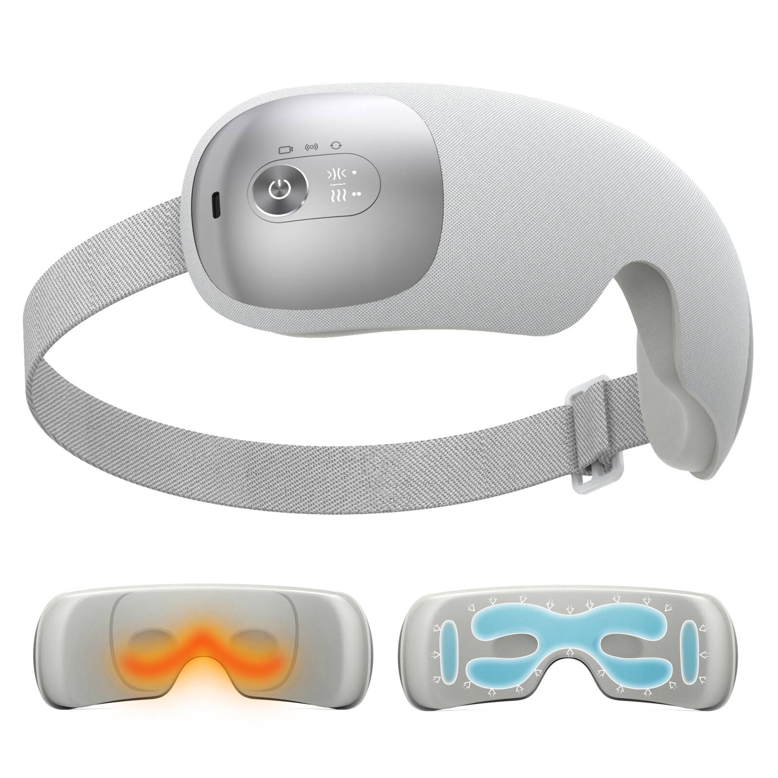 Left. iBreo - Eye Massager See X3 - Light Gray.