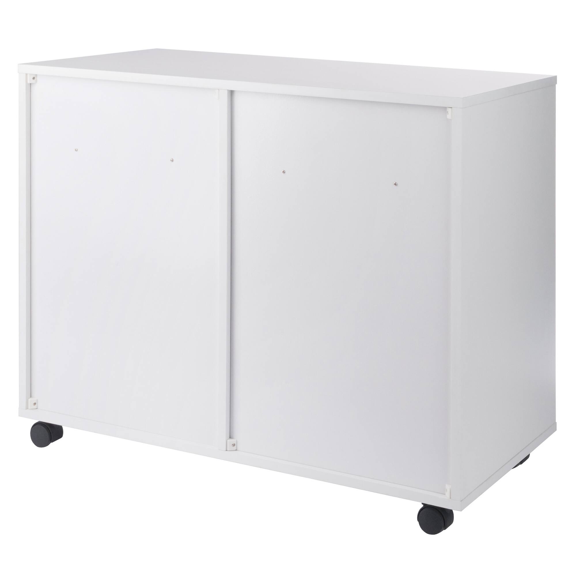 Alt View 6. Winsome Wood - Halifax Bins & Drawers Multi-Storage Wide Mobile Cabinet - White.