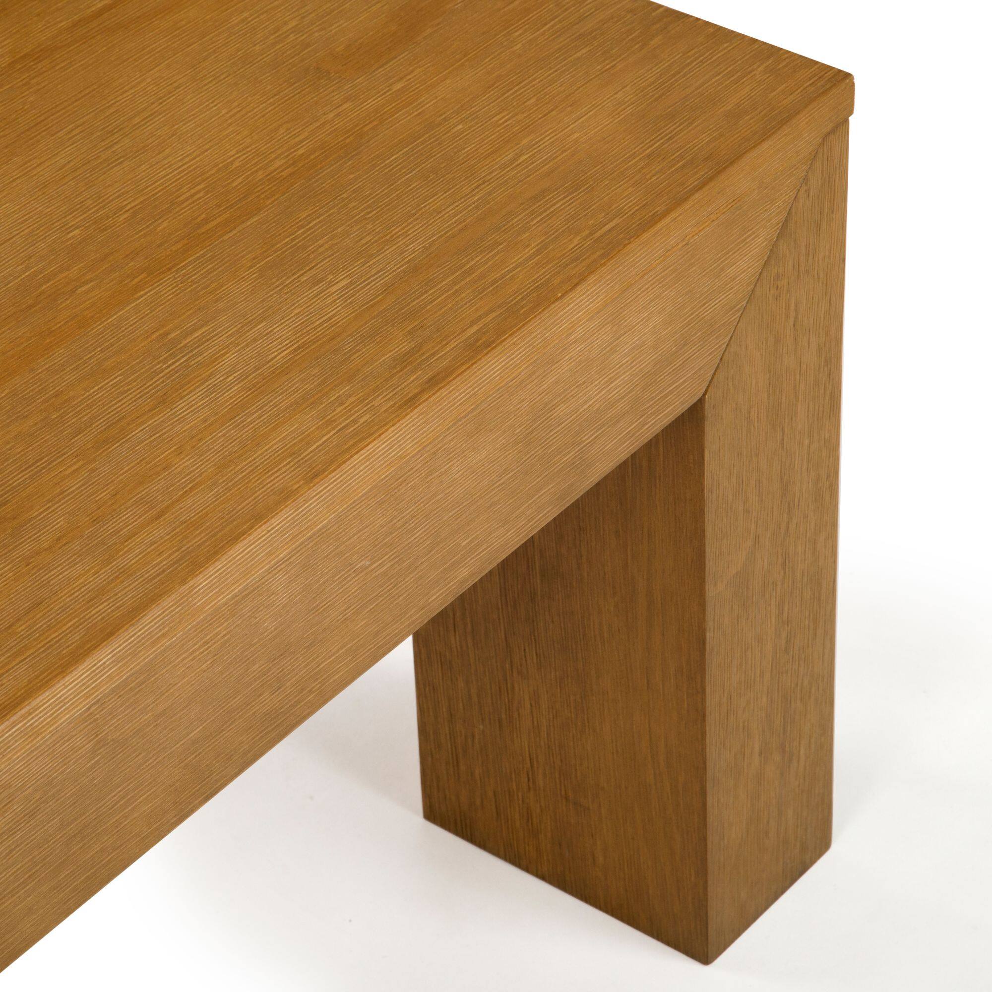 Alt View 3. Plank+Beam - Modern Rectangular Coffee Table (40in x 20in / 1020mm x 510mm), Pecan Wirebrush - Pecan Wirebrush.