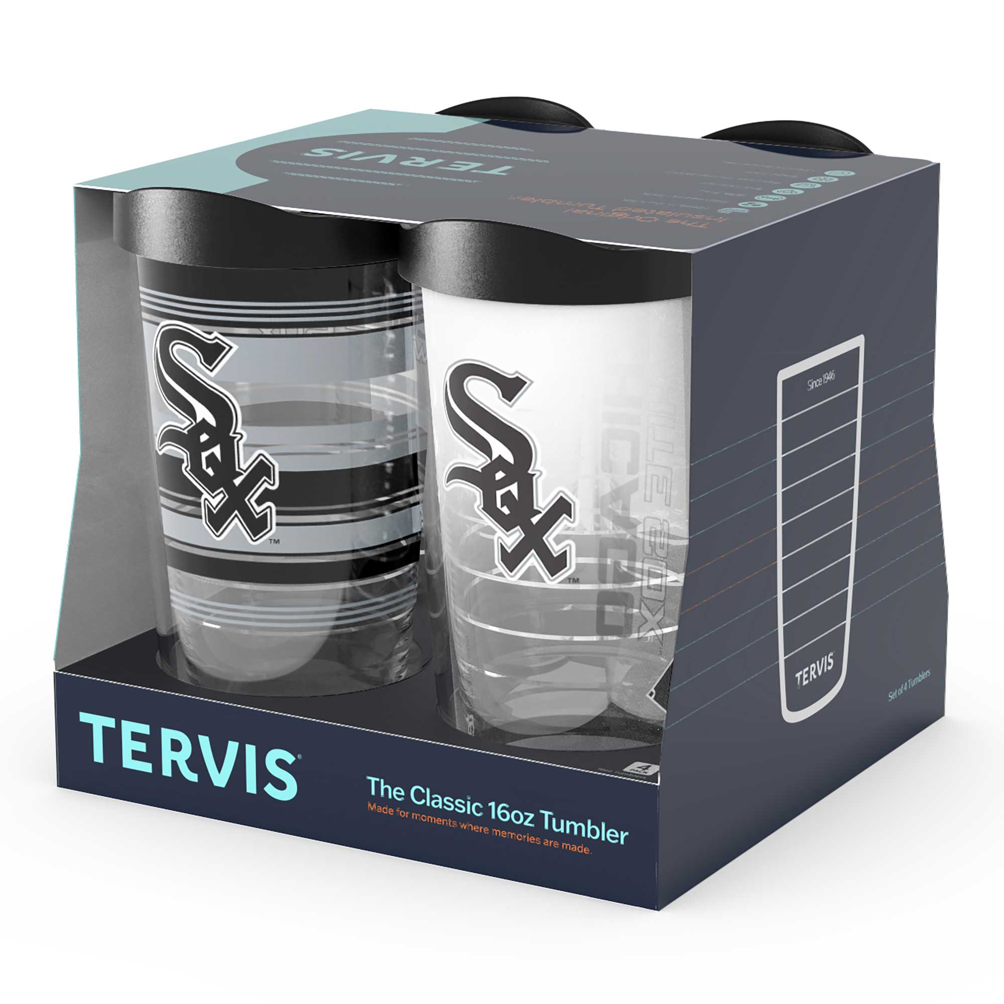TERVIS  
The Classic 16oz Tumbler  
Made for moments where memories are made  

TERVIS  
The Classic 16oz Tumbler  
Made for moments where memories are made  

TERVIS  
Since 1946  

TERVIS  
Since 1946