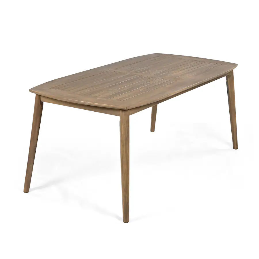 APRILSOUL Acacia Wood Dining Table 8 Person Outdoor Table for Patio ...