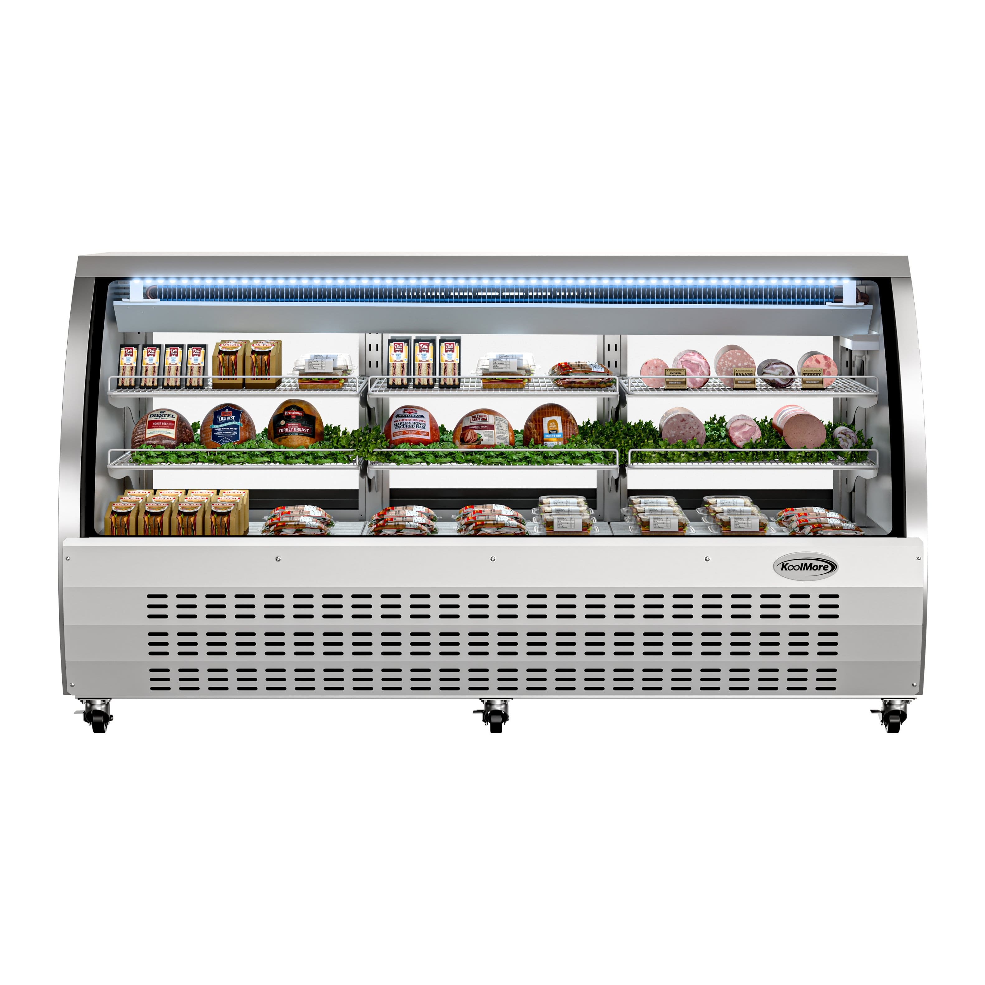 Koolmore - 82 in. Deli Display Refrigerator - 32 Cu Ft. RD32C-SS - Stainless Steel
