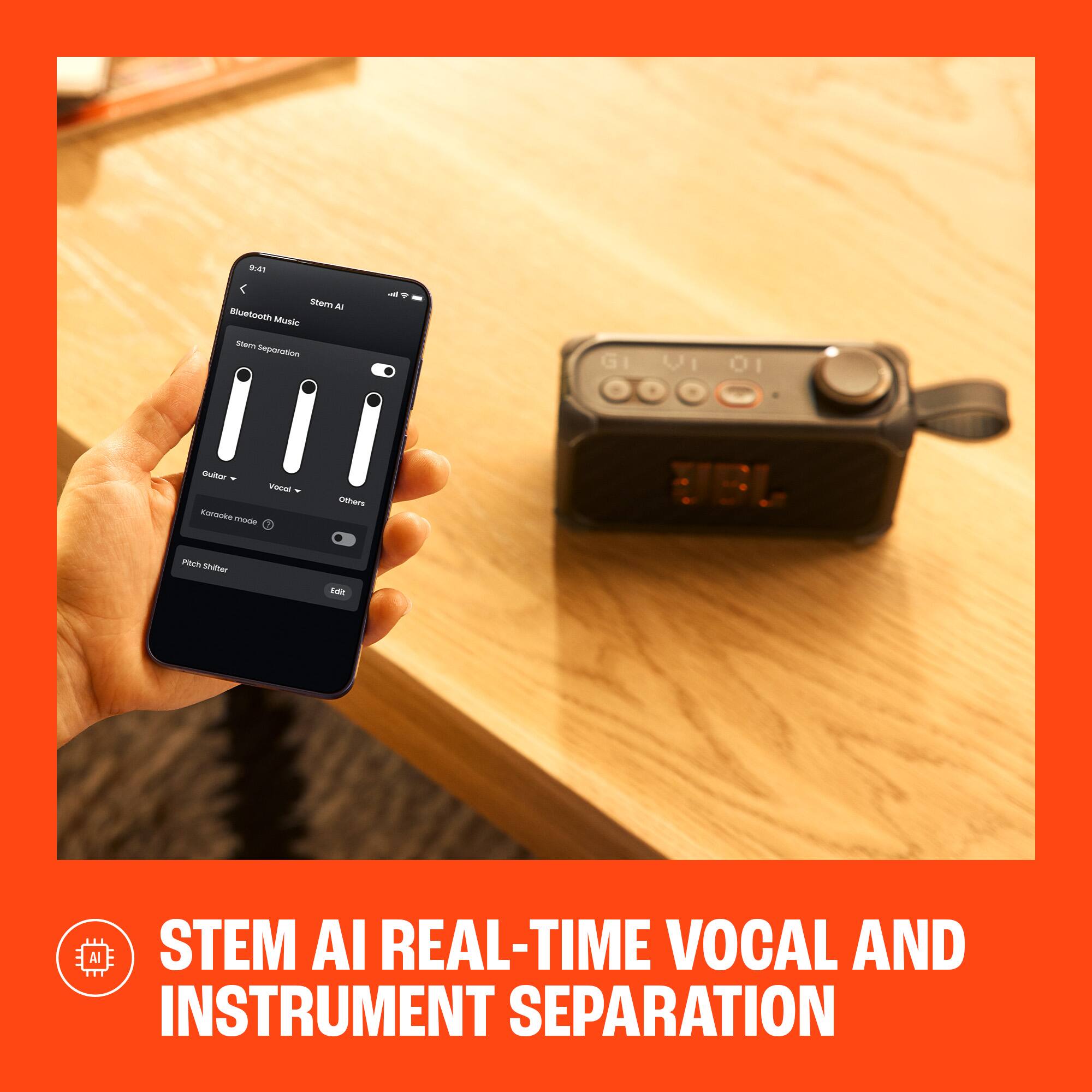 8-41 Stern AI Bluetooth Music - SS Separation G O1 Quitar Woca - mande usars mn Mutter 1mT AI STEM AI REAL-TIME VOCAL AND INSTRUMENT SEPARATION