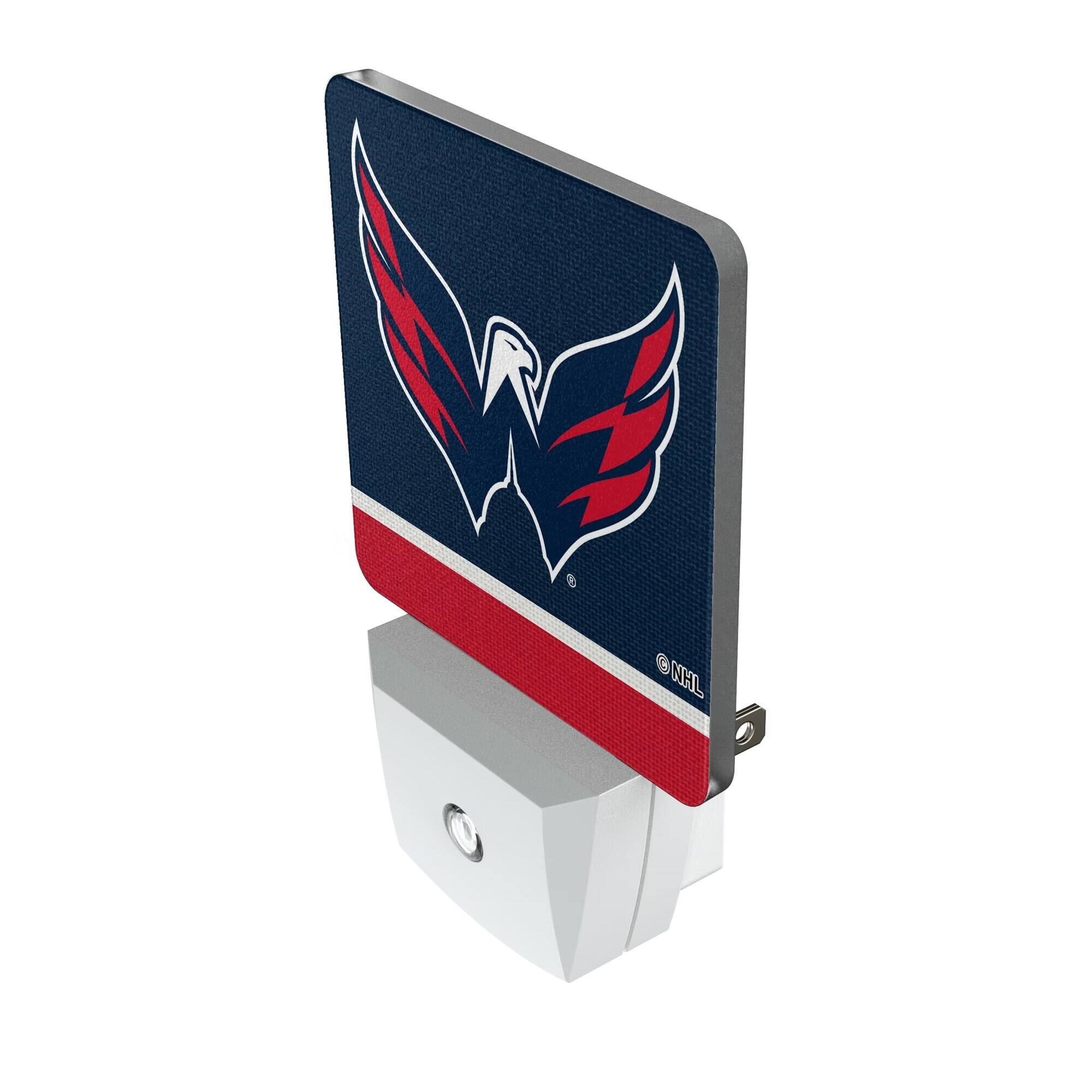 Alt View 1. Keyscaper - Washington Capitals Stripe Design Nightlight 2-Pack - Multicolor.