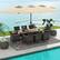 Alt View 1. Costway - 10 Pieces Patio Wicker Dining Set with Double-Sided Patio Umbrella 8 Armchairs - Beige,,Mix Brown.