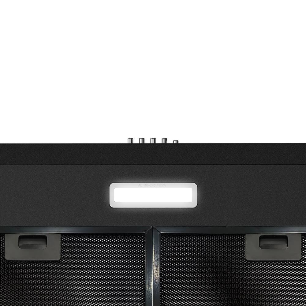 Alt View 10. Streamline - 30 in. Castellaro Ductless Undermount 80 CFM Range Hood, Mesh Filters, Push Button Control, LED Light - Grit Black.