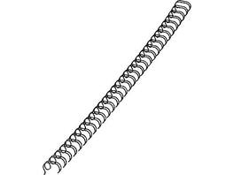 Fellowes - 3/8" Metal Wire Binding Spine, 80 Sheet Capacity, 25/Pack - Black