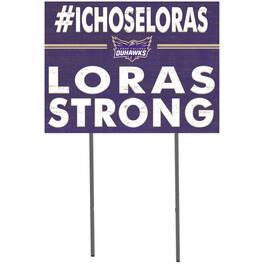 Jardine - Loras College Duhawks 18" x 24" Yard Sign - Purple