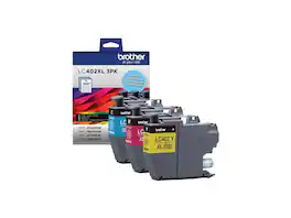 Brother - Original High Yield Ink Cartridge Cyan Magenta Yellow 3 Pack LC402XL3PKS