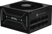 MSI - MAG A1000GLS PCIE5 1000W ATX 3.1 & PCIe 5.1 Ready Full Modular 80 Plus Gold Gaming Power Supply - Black - Front_Zoom