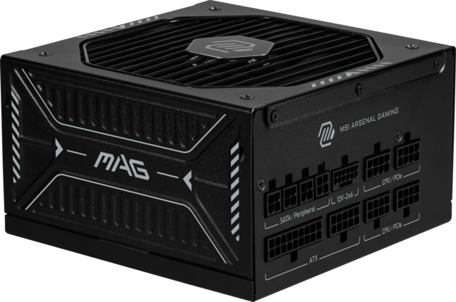 MSI - MAG A850GLS PCIE5 850W ATX 3.1 & PCIe 5.1 Ready Full Modular 80 Plus Gold Gaming Power Supply - Black