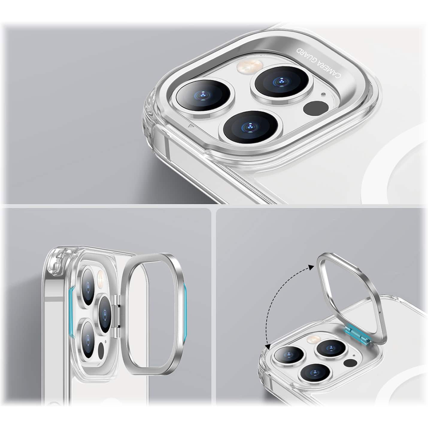 Alt View 14. SaharaCase - Hybrid-Flex Kickstand Case for Apple iPhone 14 Pro Max - Clear.