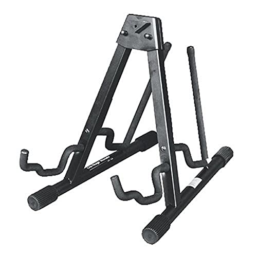 Alt View 5. On Stage Stands - On-Stage GS7462DB Professional A-Frame Double Electric and Acoustic Guitar Stand - Black.