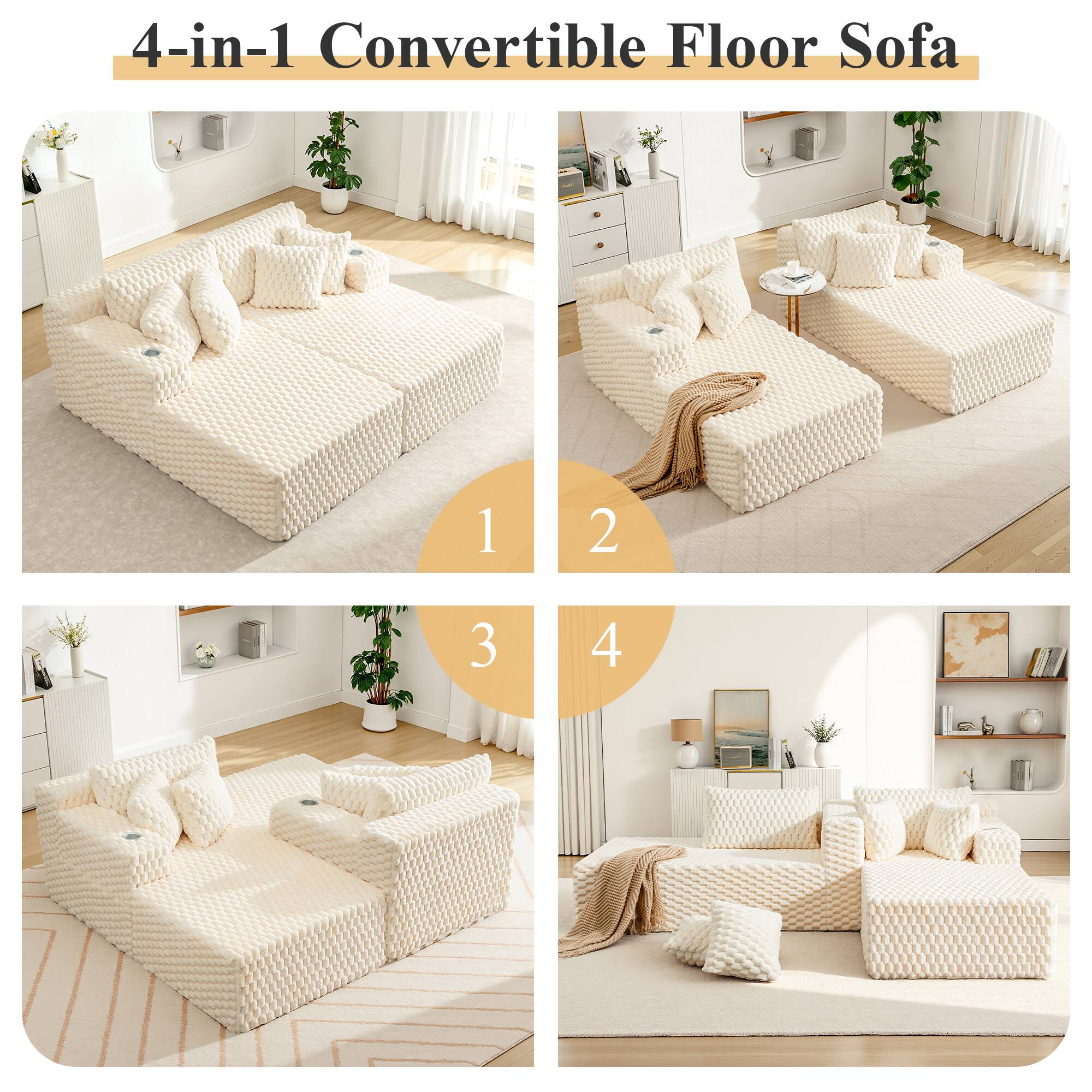 4-in-1 Convertible Floor Sofa

1 2 3 4