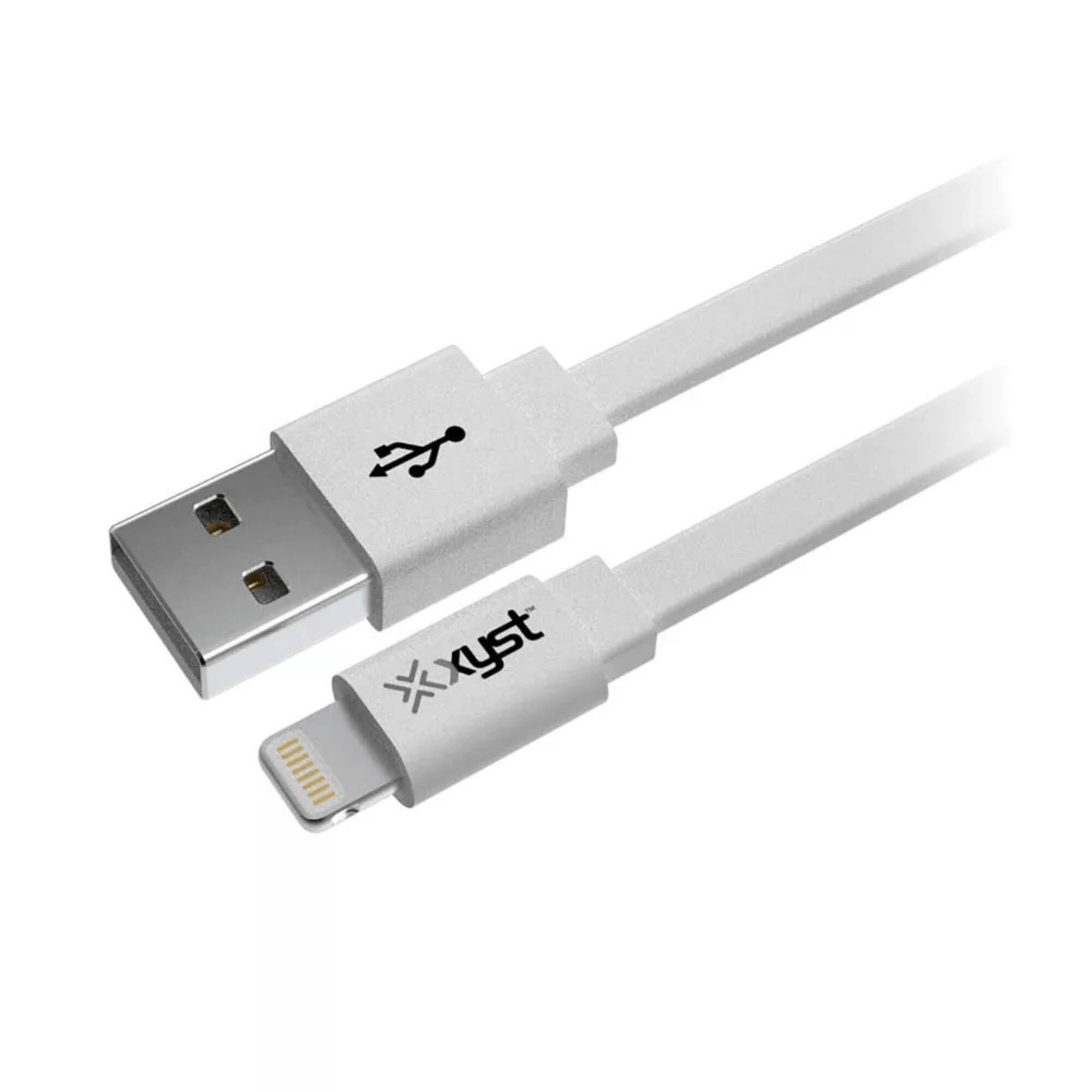 Alt View 4. Xyst - 2.4-Amp Dual USB Wall Charger With 4Ft Lightning Cable - White.