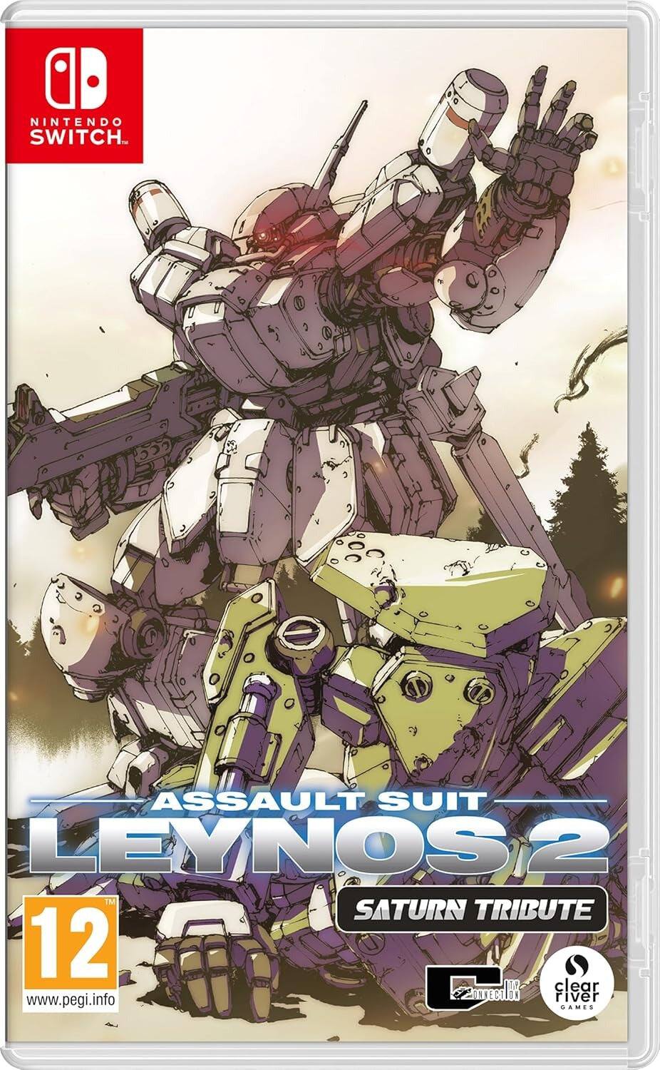 NINTENDO SWITCH  
ASSAULT SUIT LEYNOS 2  
SATURN TRIBUTE  
12  
www.pegi.info  
clear river  
GAMES