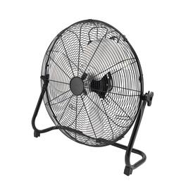 Topteng - 20 Inch Industrial Floor Fan - 4650 CFM High Velocity, 3 Speeds, Tilt Head, Metal Construction