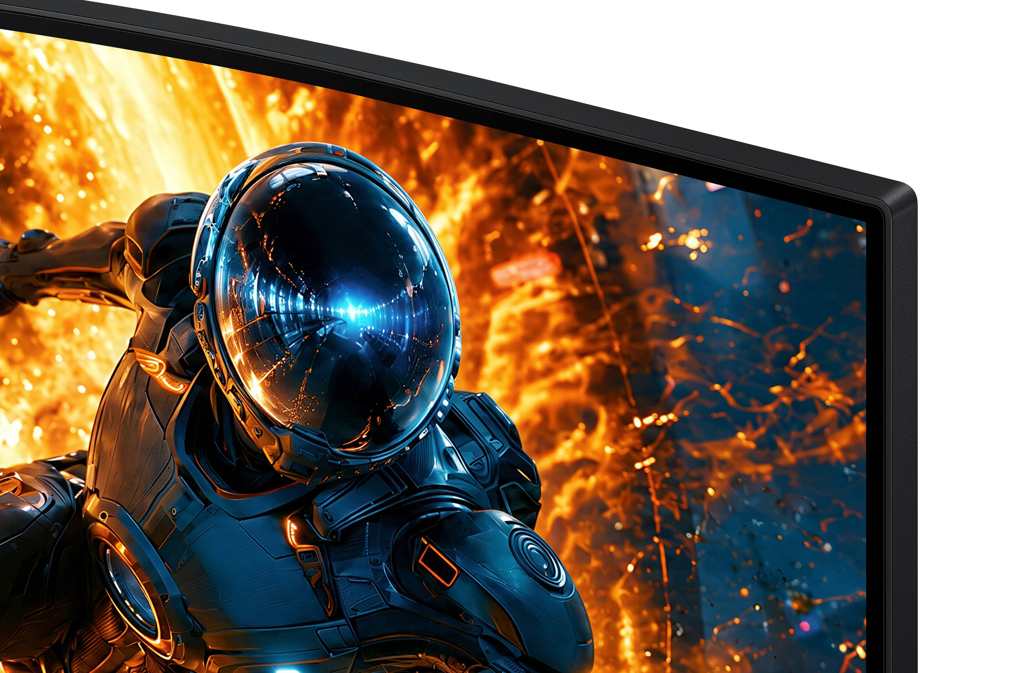 Alt View 21. Samsung - 27" Odyssey G5 (G55H) QHD 180Hz 1ms AMD FreeSync 1000R Curved Gaming Monitor with HDR10 - Black.