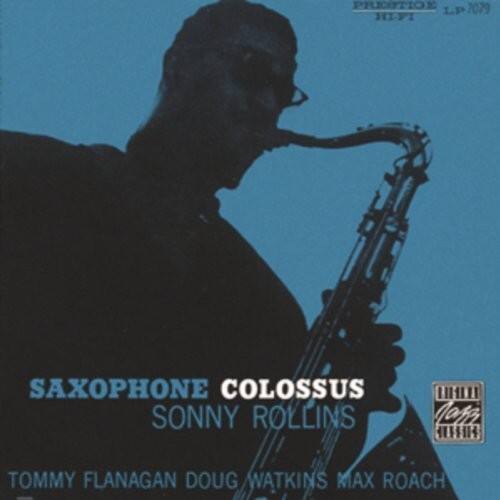 Sure, here is the corrected and grouped text:

**SAXOPHONE COLOSSUS**  
**SONNY ROLLINS**  
**TOMMY FLANAGAN**  
**DOUG WATKINS**  
**MAX ROACH**  

**PRESTIGE LP 7079**  
**HI-FI**