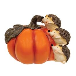 BreeBe - Resin Pumpkin and Hedgehogs Sitter - Multicolor