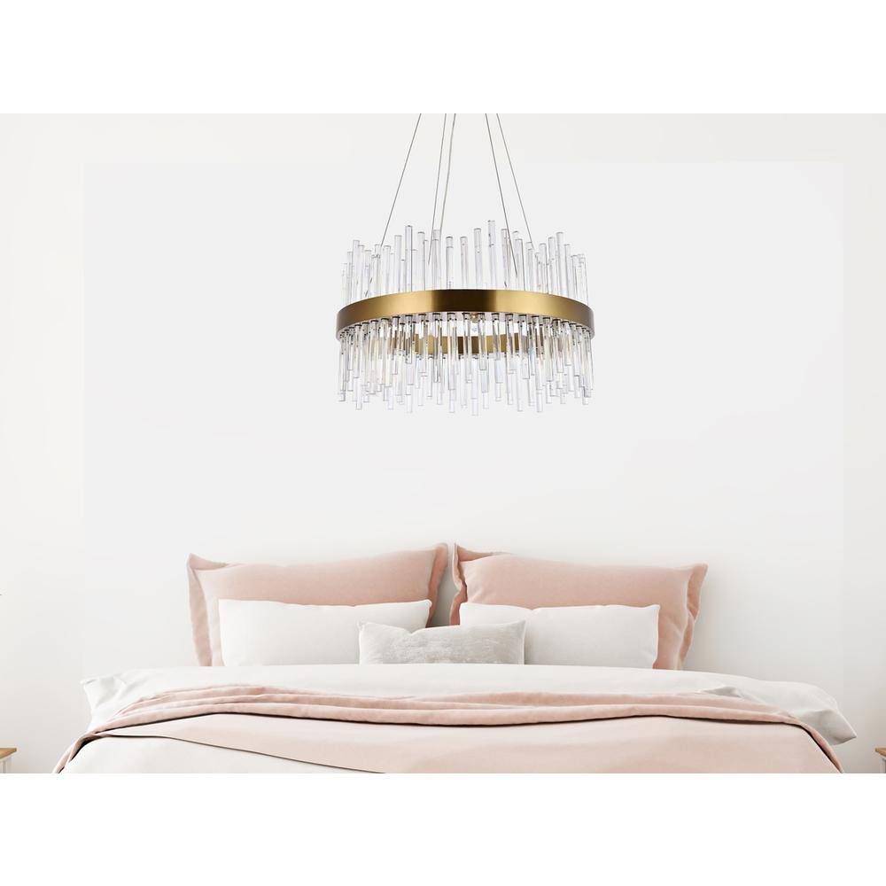 Angle. Elegant Lighting - Dallas 16 light Gold Chandelier Clear Royal Cut Crystal - Gold.