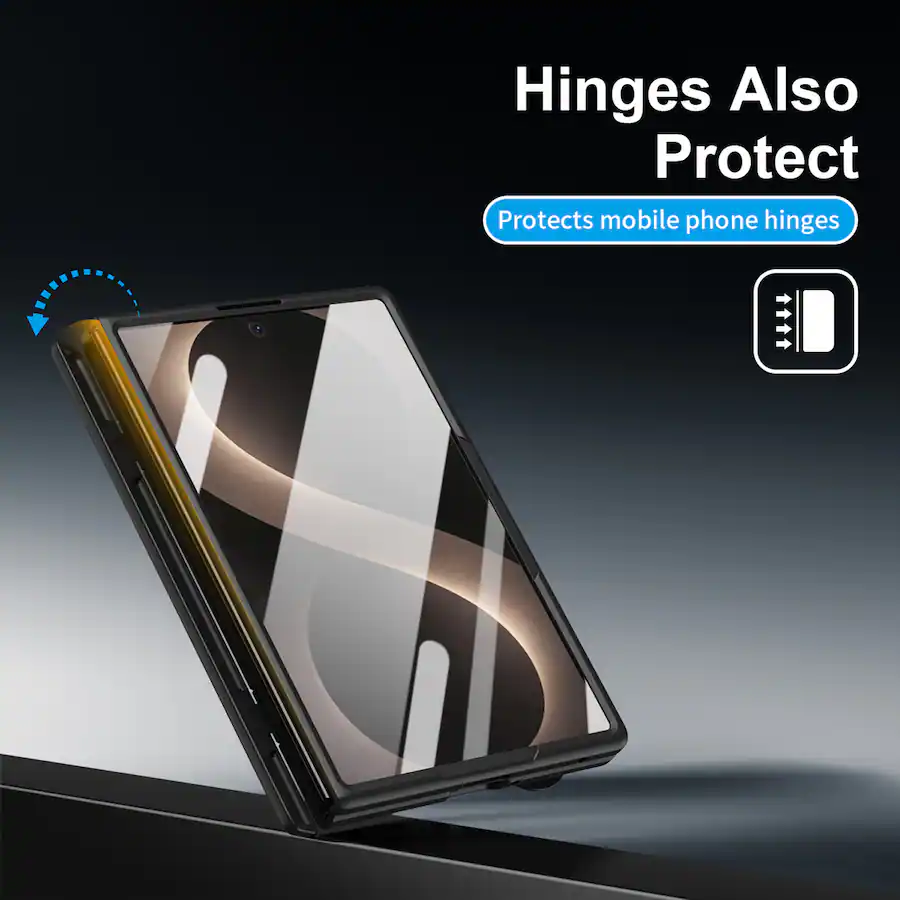 Hand Model Glass Case Dteck Rugged Case for Samsung Galaxy Z Fold8 Built in Screen Protector ...