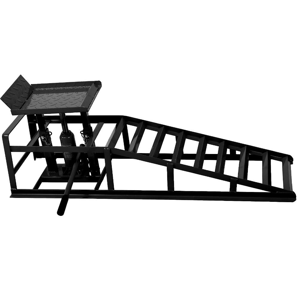 Left. Ropilly - Ropilly Hydraulic Car Ramps 5 Ton Truck Service Ramps Adjustable Lift Repair Frame.