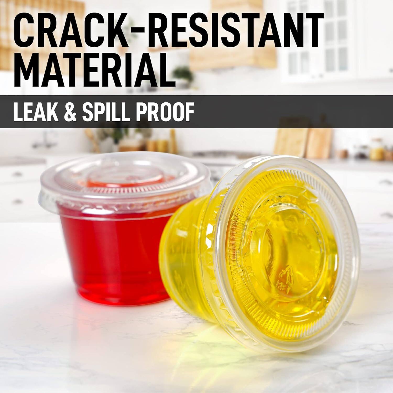 CRACK-RESISTANT MATERIAL  
LEAK & SPILL PROOF