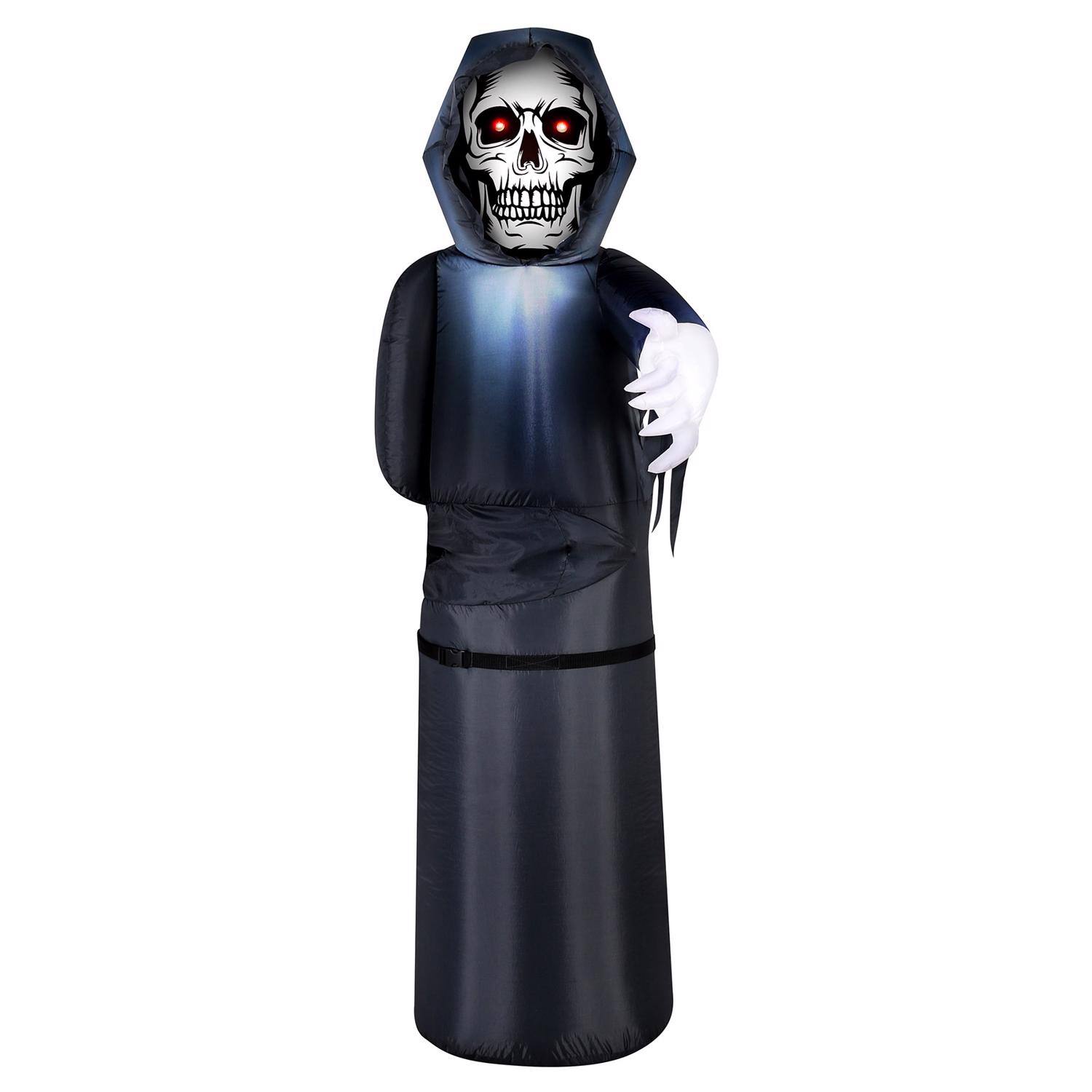 Occasions 6 ft. Prelit Animated Lurking Reaper Inflatable Multicolored ...