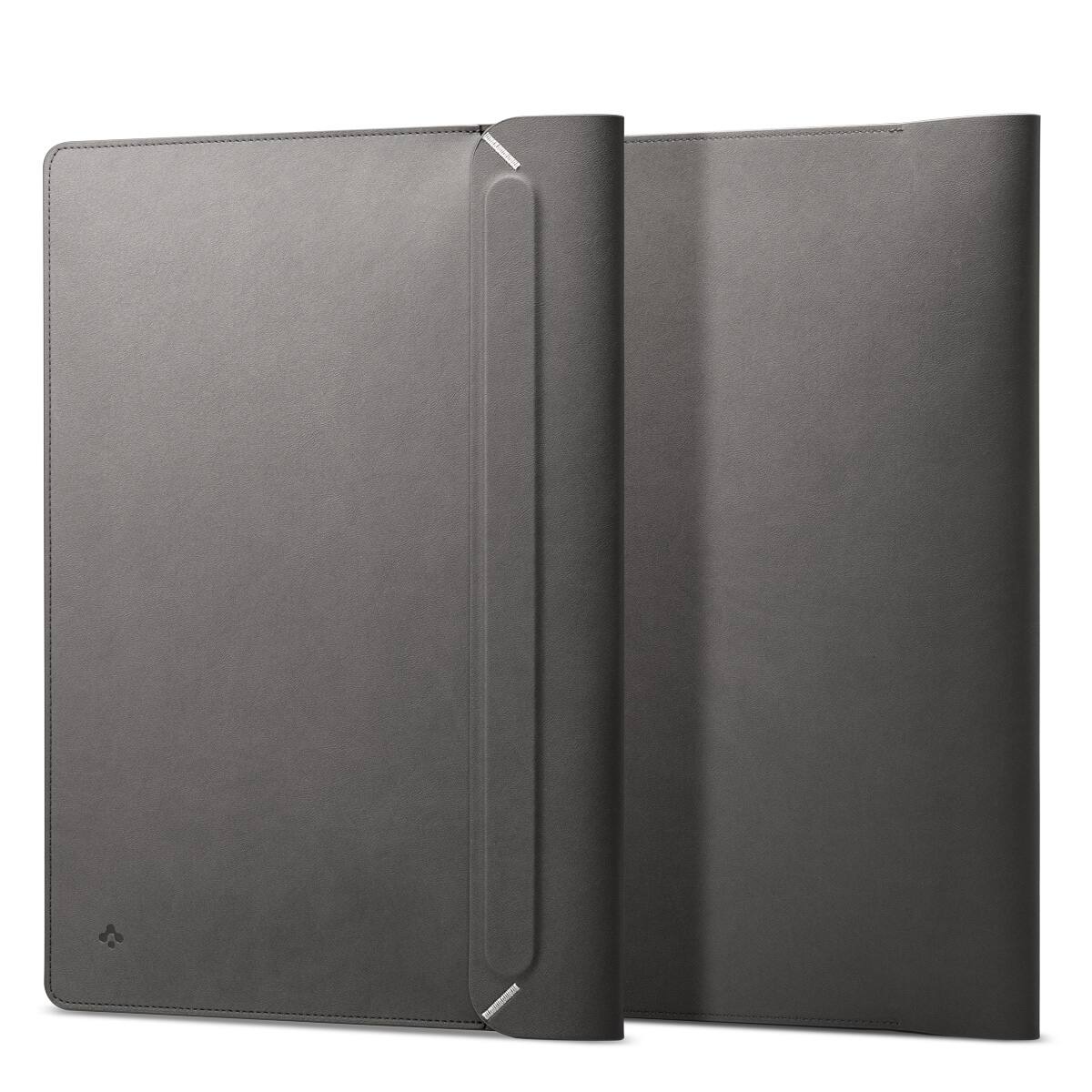 Front. Spigen - Spigen Valentinus Protective Laptop Sleeve for 14-inch Laptop - City Gray.