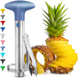 Zulay Kitchen - Stainless Steel Pineapple Corer & Slicer + Eye Removal Tool - Periwinkle Blue
