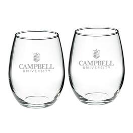 Jardine - Campbell Fighting Camels 21oz. 2-Piece Stemless Wine Glass Set - Multicolor