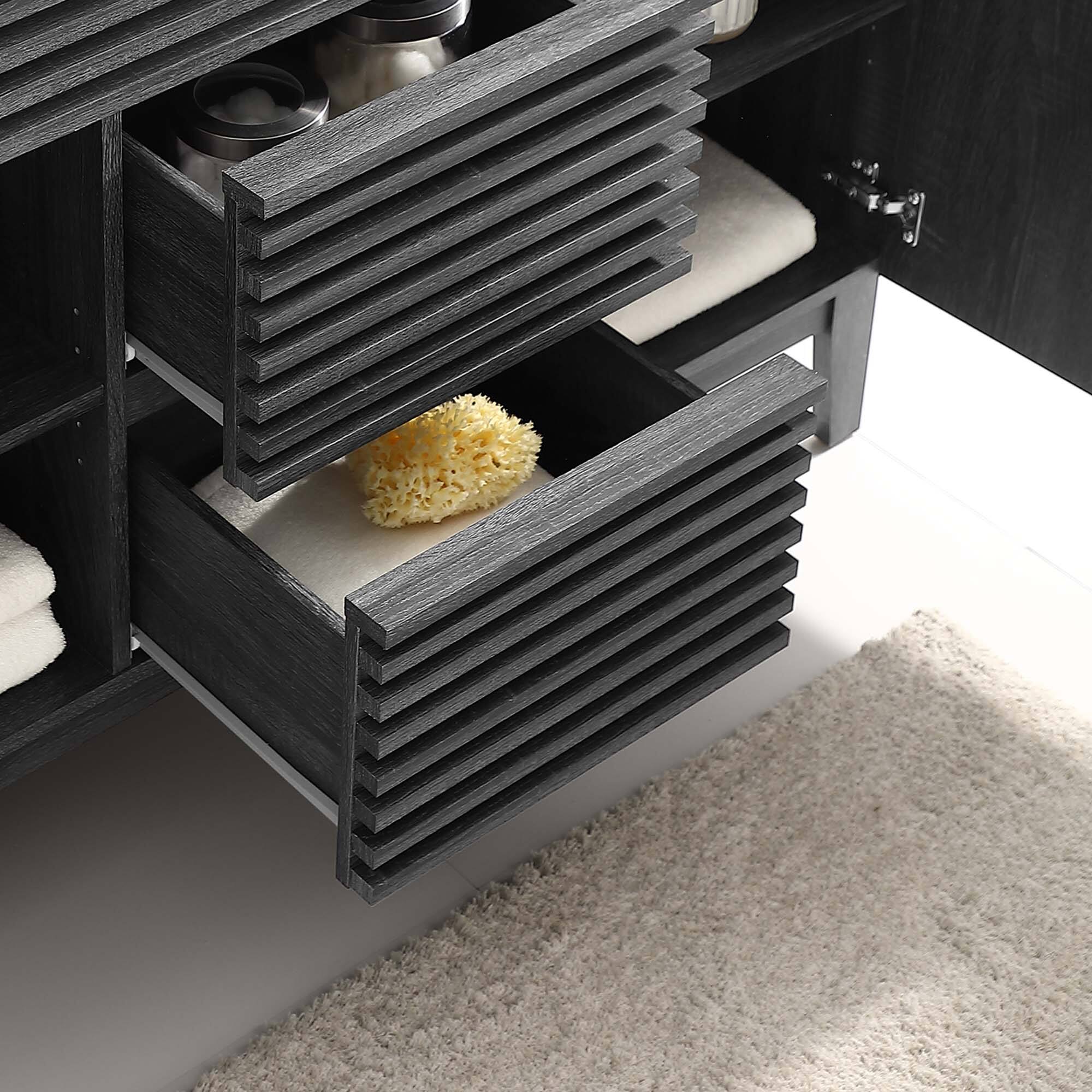 Back. Modway - Render 48" Bathroom Cabinet Basin Not Included by Modway - Charcoal.