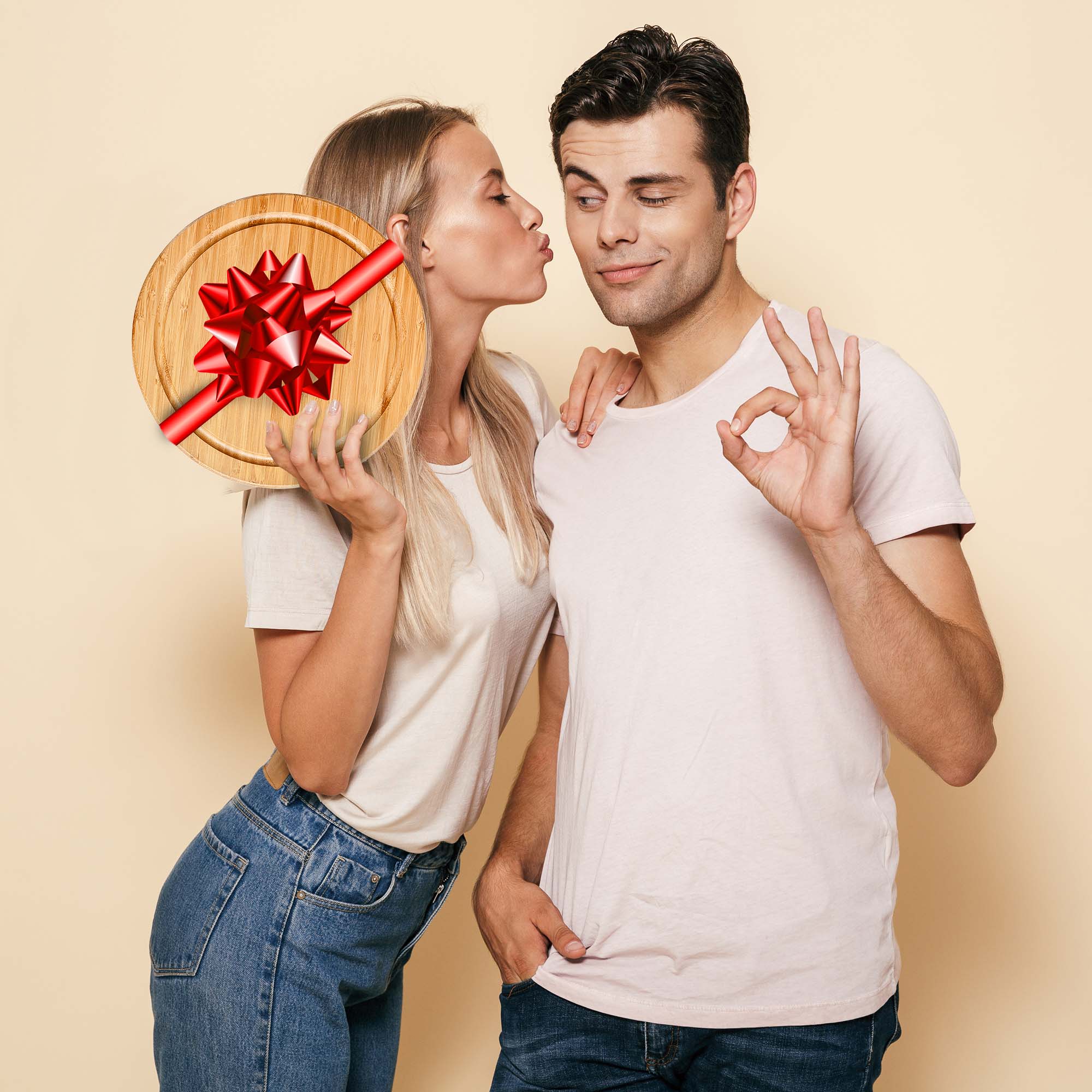 Alt View 7. BlauKe - Bamboo Cheese Board and Knife Set - 10-Inch Charcuterie Board with Slide-Out Drawer and Cheese Knives - Perfect Gift - Beige.