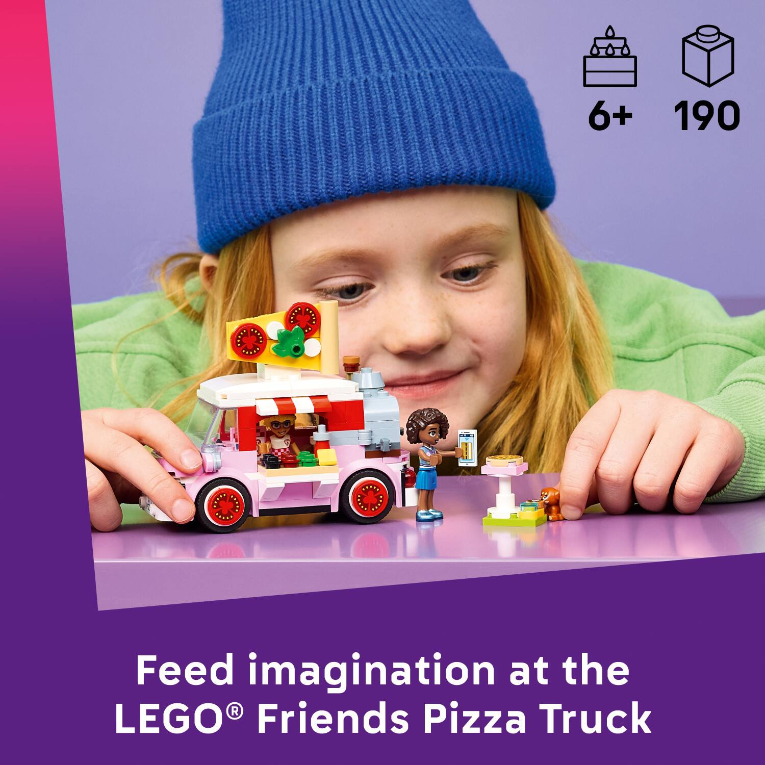 6+ 190 - Feed imagination at the LEGO Friends Pizza Truck