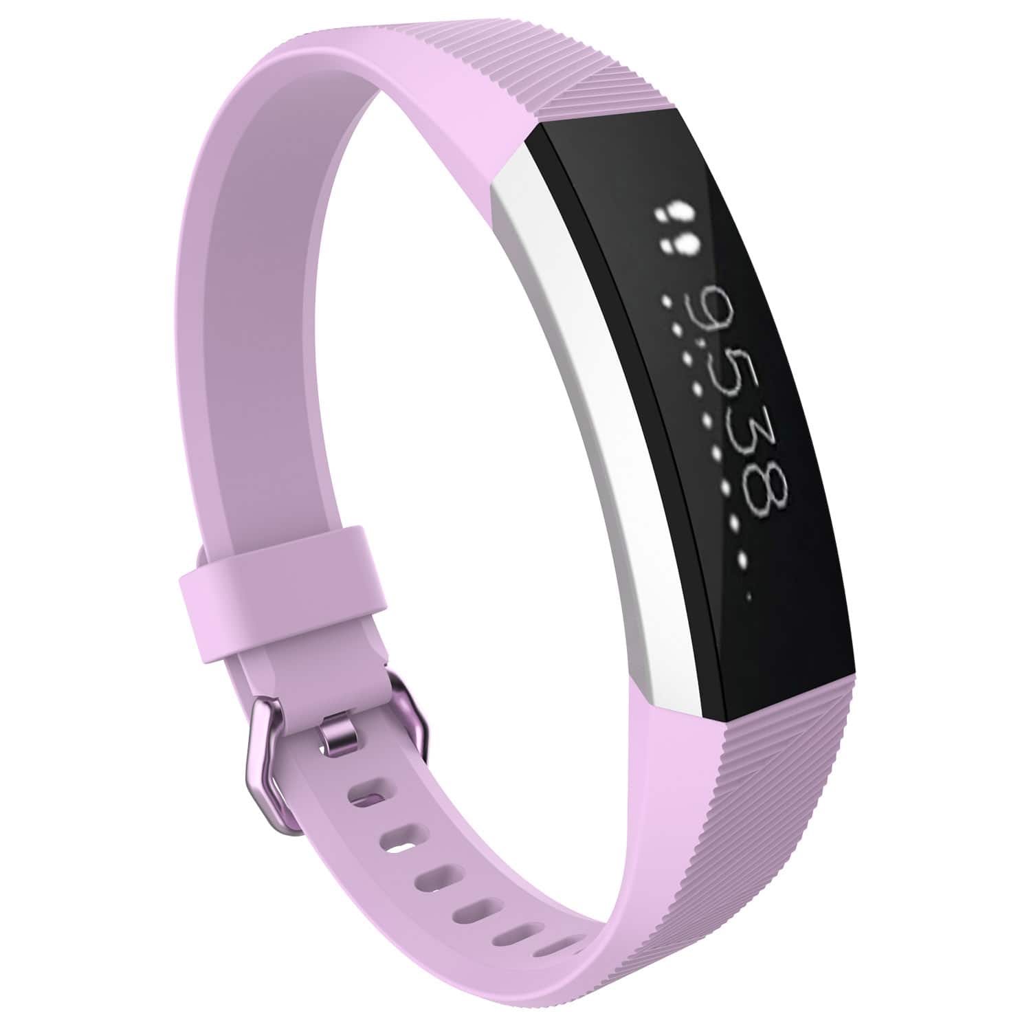 StrapsCo - Active Band Rubber Watch Strap For Fitbit Alta (Short-Medium) - Light Purple