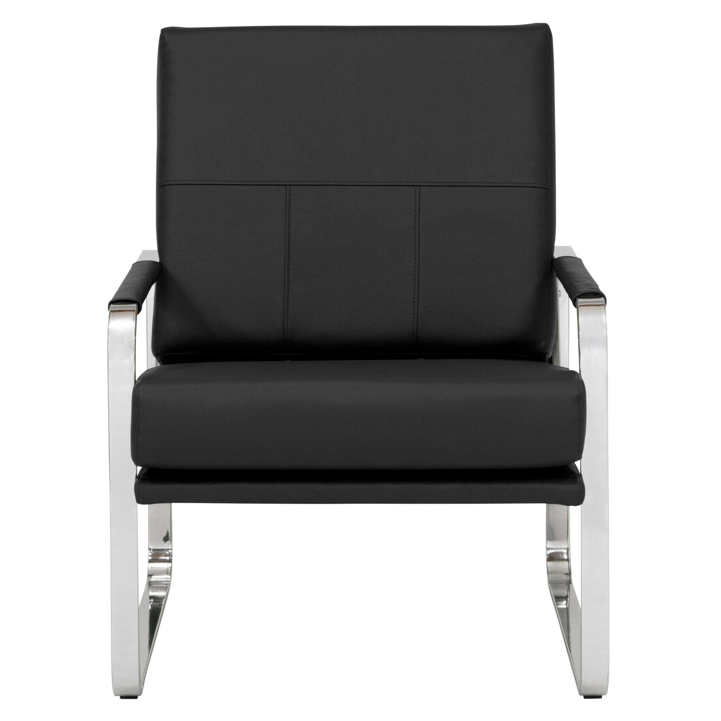 Front Zoom. Studio Designs - Home Allure Modern Blended Leather Accent Chair - Black.