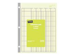 Staples - Columnar Books, 100 Pages, 5 Columns, 2/Pack - Green