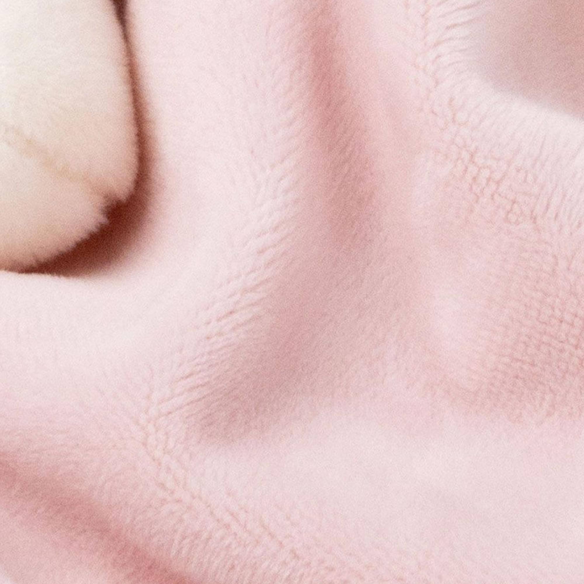 Alt View 3. TriAction Toys - Teddykompaniet Plush Baby Blanket | Rose Bunny - Pink.