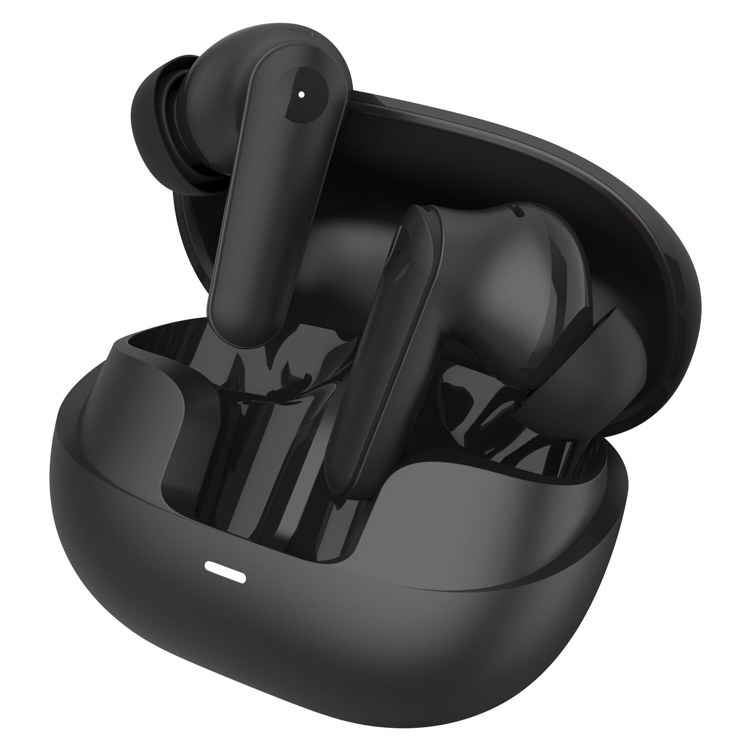 Left. Pioneer - BUDS01 TWS Bluetooth In-Ear Earphones with Mics, On-Ear Controls, Charging Case, 30 Hr Play Time - Black.