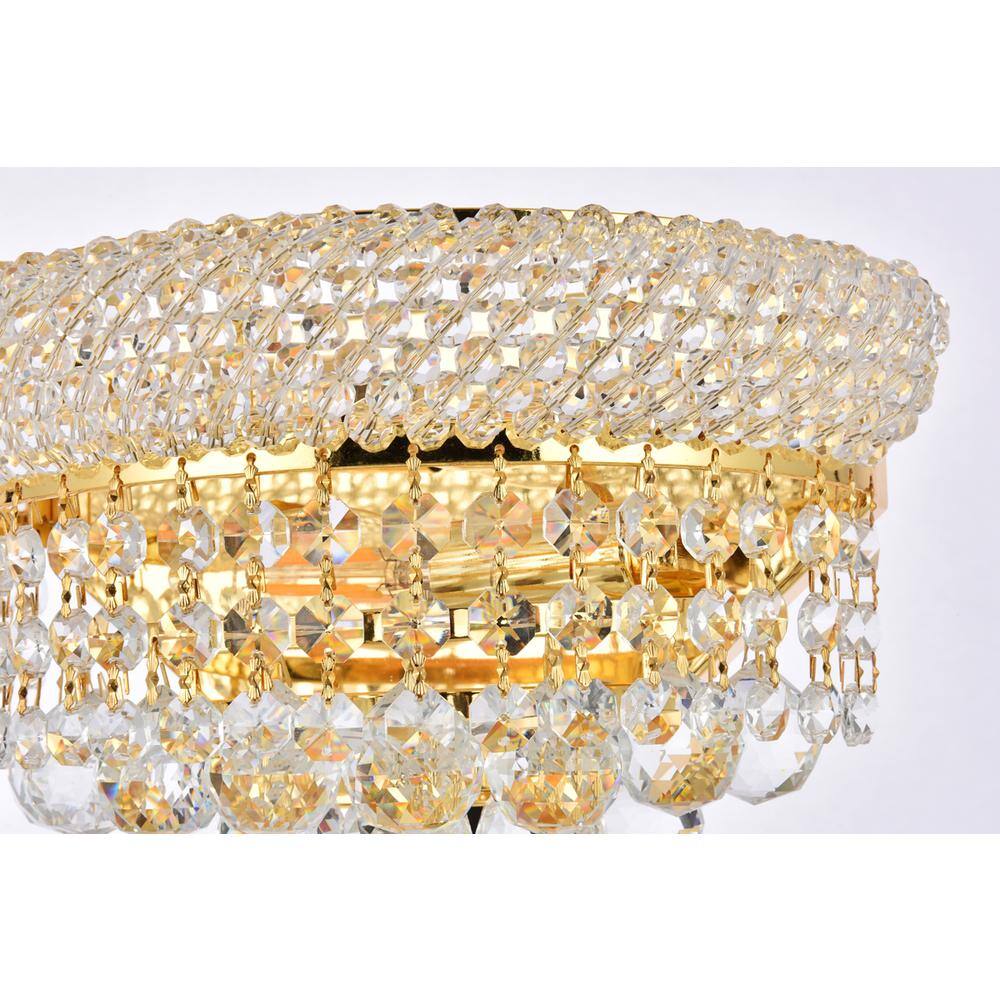 Alt View 2. Elegant Lighting - Primo 2 light Gold Wall Sconce Clear Royal Cut Crystal - Gold.