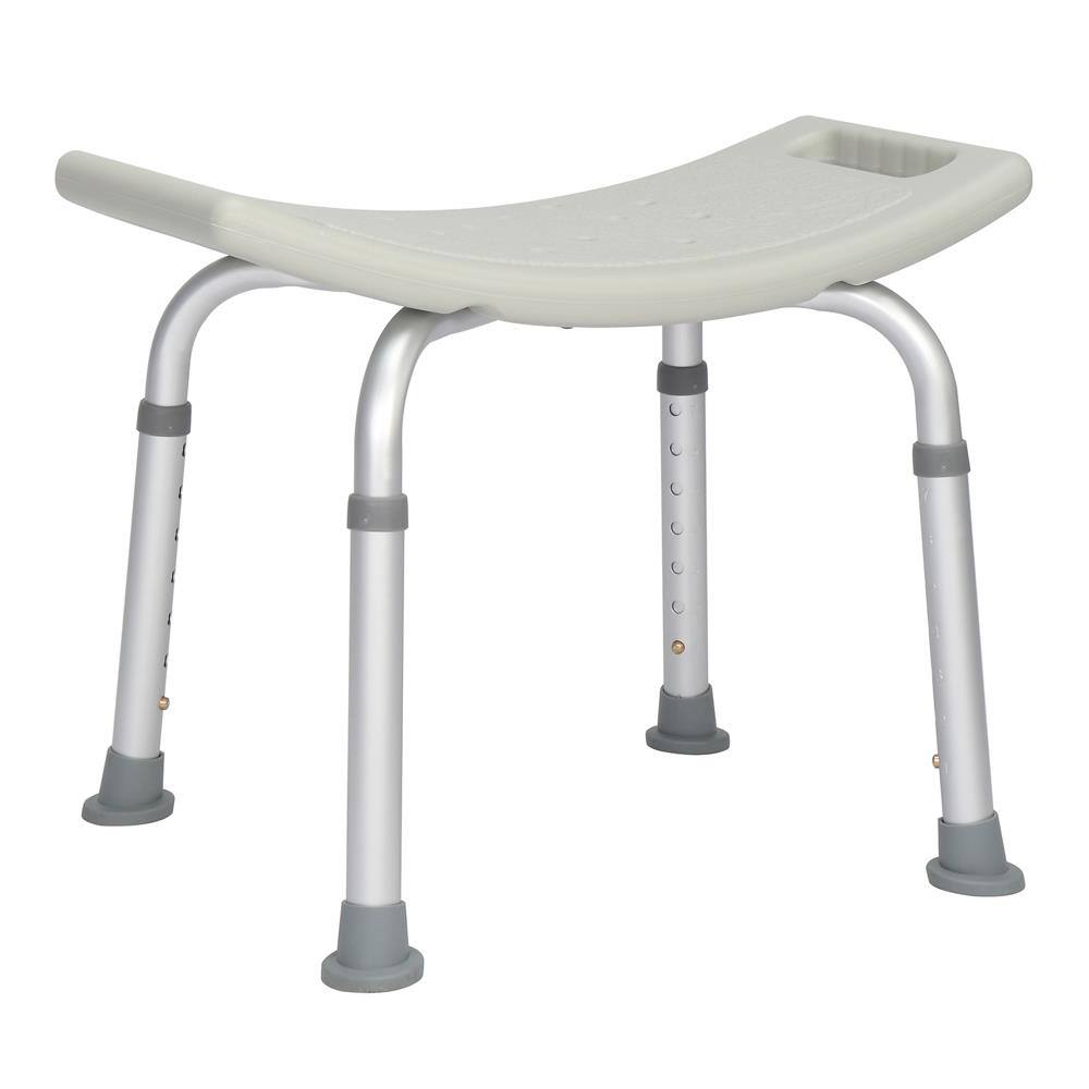 Back. Winado - 7-Level Adjustable Bathtub Bench & Shower Chair with Anti-Skid Feet, 300lbs Capacity, Tool-Free Installation for Elderly - Gray.