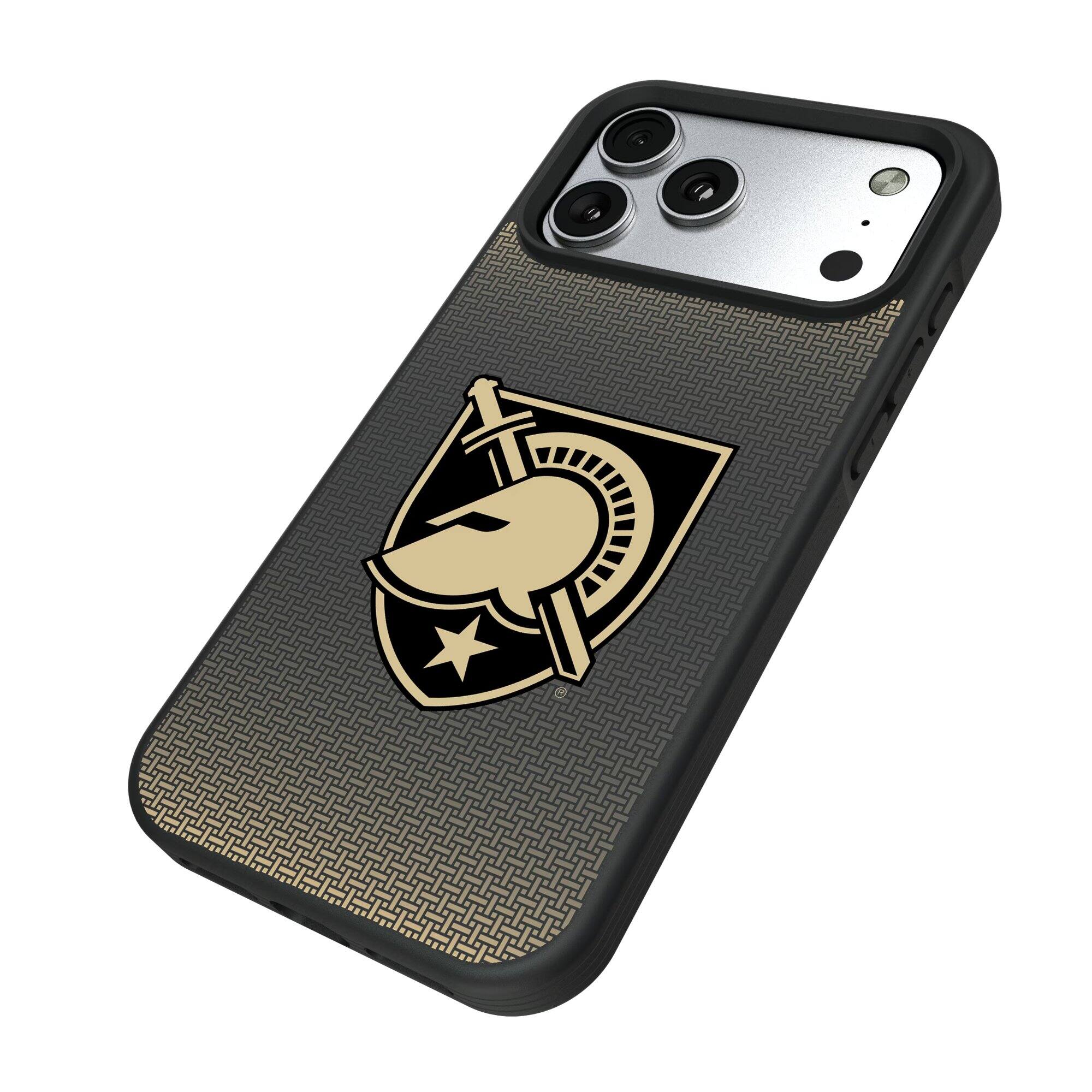 Alt View 1. Keyscaper - Army Black Knights Bump Case with 8.2ft Drop Protection - 15 Plus - Black.