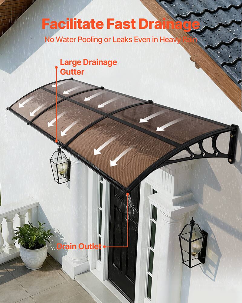 Facilitate Fast Drainage  
No Water Pooling or Leaks Even in Heavy Rain  

Large Drainage Gutter  
Drain Outlet