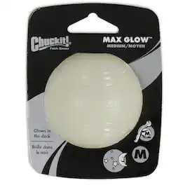 ChuckIt! - Max Glow Rubber Dog Toy Medium 1 pk - White